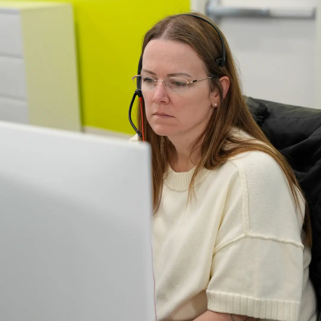 Collection agent working on equipment repossession and recovery services